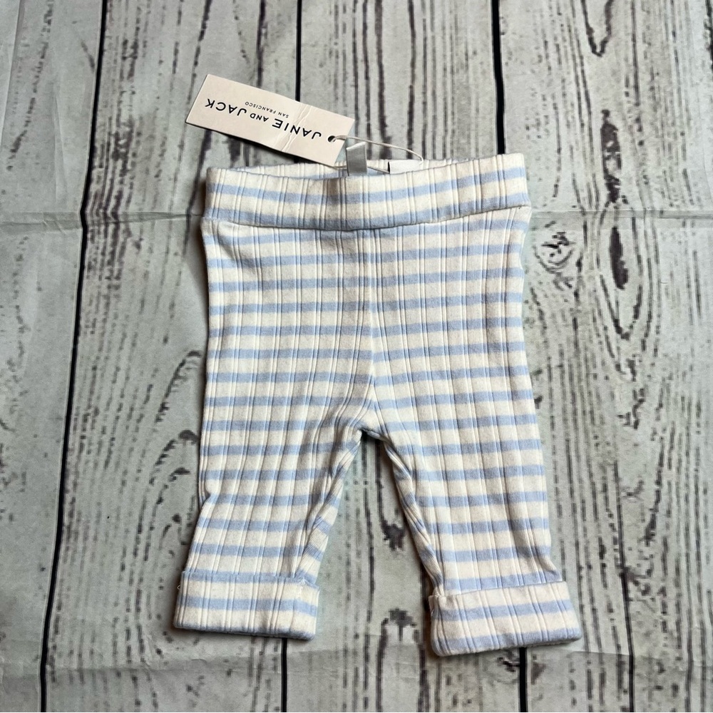 NWT Janie & Jack White Blue Stripe Newborn Pants Preppy Preemie